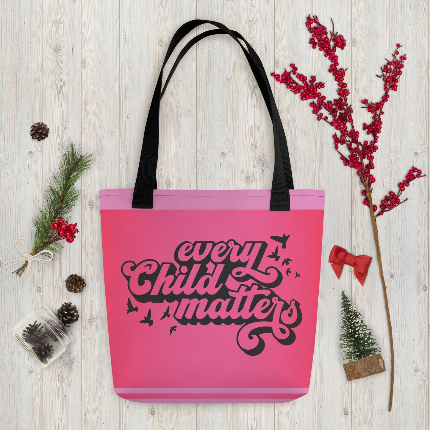 Bolsa de tela rosa "Cada Niño Cuenta"