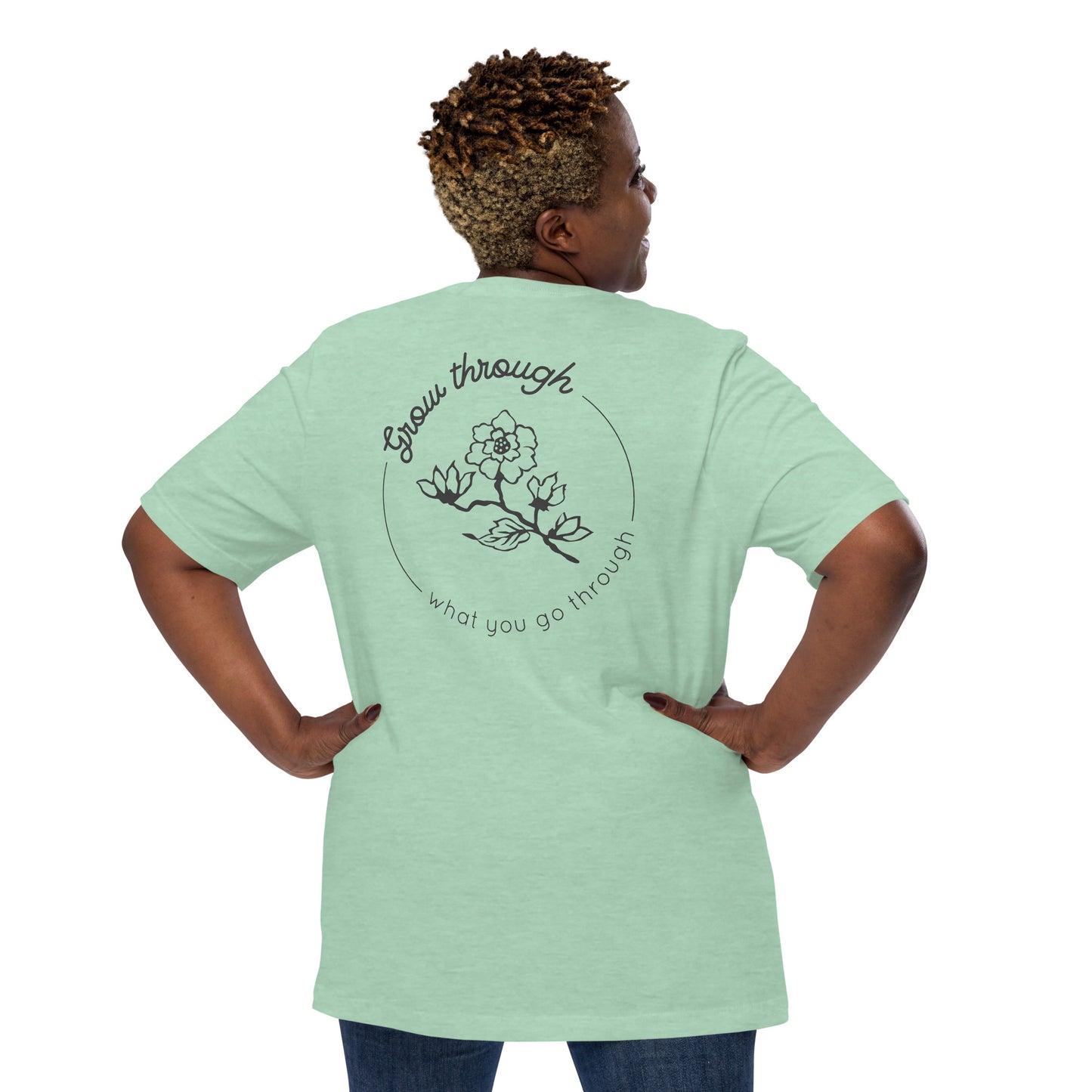 Grow Through Back Print Unisex t-shirt