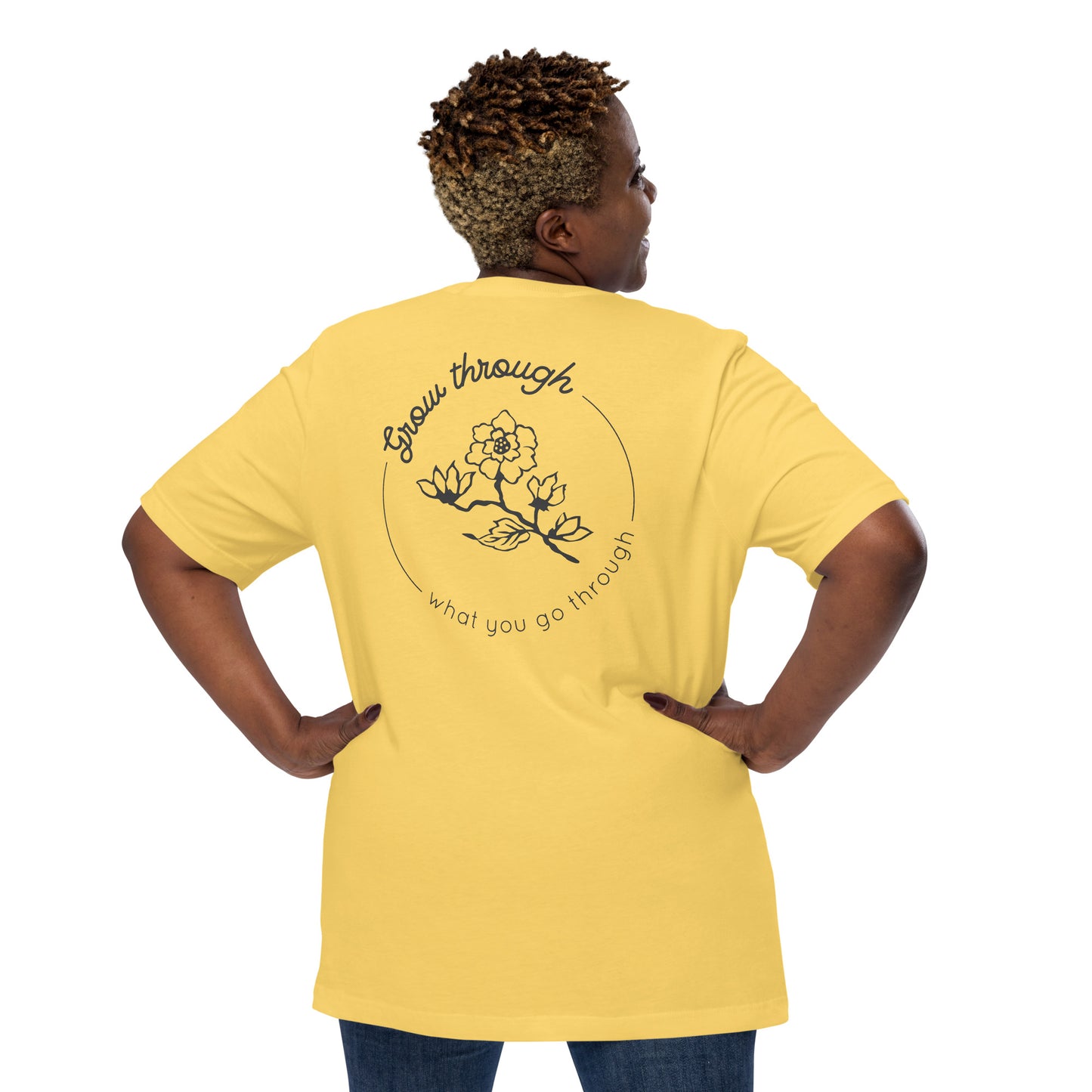 Grow Through Back Print Unisex t-shirt